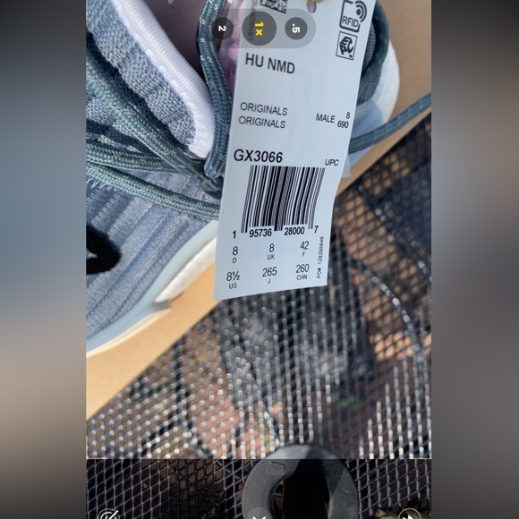 Adidas [8.5] Pharrell x BBC Ice Cream NMD HU - ‘Running Dog’ Space Gray GX3066 - Picture 6 of 6